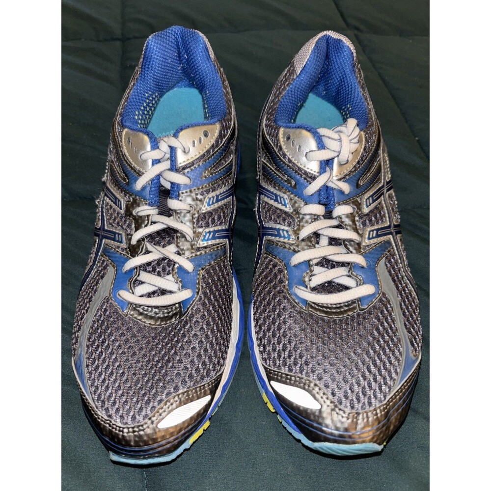 Women's Asics Gel Cumulus 14 Silver Blue Seafoam Running Sneaker 8.5